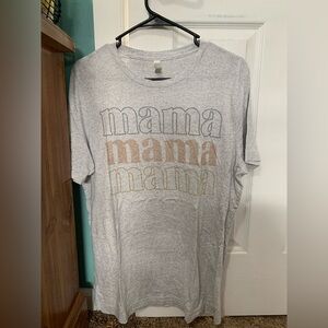 Bella Canvas Gray 'Mama' Short Sleeve Tee